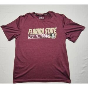 Florida State Seminoles men red logo athletic Rawlings graphic t-shirt football